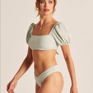 Abercrombie mint gingham bikini